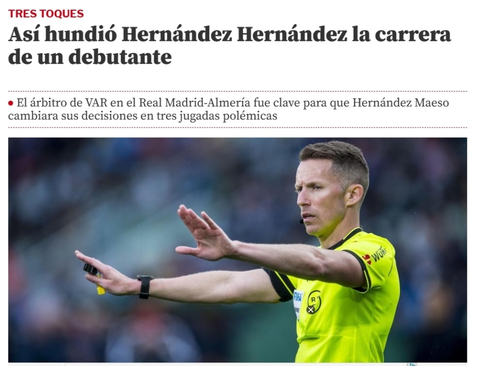 皇马遭遇争议判罚，裁判组回应：执法公正，这种.